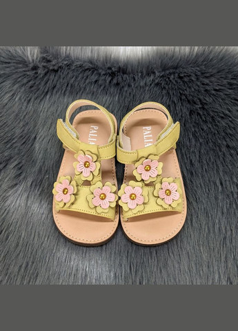 Желтые босоножки детские для девочки Paliament