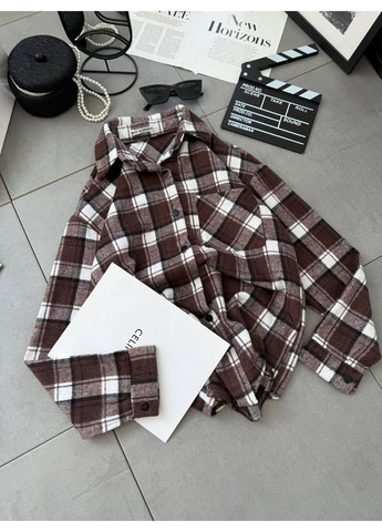 Коричневая повседневный рубашка в клетку Avanti с длинным рукавом