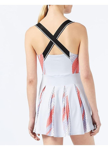 Белое спортивное женское платье mrb amplify dress white/black/grey Mizuno однотонное