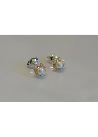 Сережки гвоздики з жемчугом Silver Style (367112301)