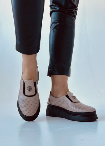 Christian YuMa Туфли женские кожаные на платформе бежевый з натуральная кожа, турция — демисезон (303107832)