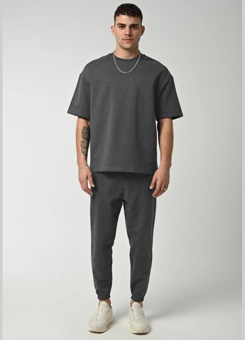 Графитовый демисезонный остюм оверсайз турецкая тринитка петля премиум качества No Brand