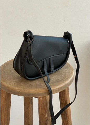 Женская сумка седло 7048 кросс-боди через плечо черная No Brand (292631183)