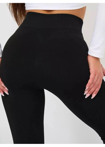 Якісні лосини на густому хутрі, Утеплені лосини з високою посадкою, Дуже теплі лосини безшовні No Brand лосини на густому хутрі чорні (361030022)