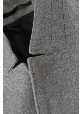 Серое демисезонное Пальто шерсть бленд H&M