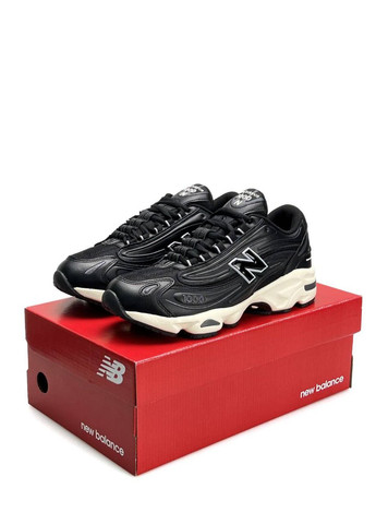Чорні Осінні кросівки чоловічі new balance black white No Brand 1000