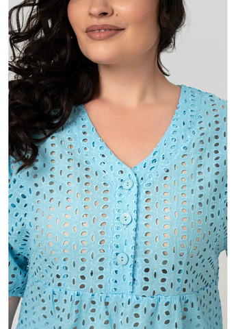 Синяя женская летняя блуза на пуговицах all posa (ap102515p) A'll Posa