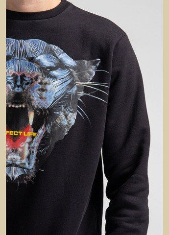 Черный черный хлопковый свитшот с принтом Marcelo Burlon (339100782)