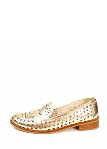 It-Girl Женские туфли лоферы золотой з натуральная кожа, — лето (317211671)