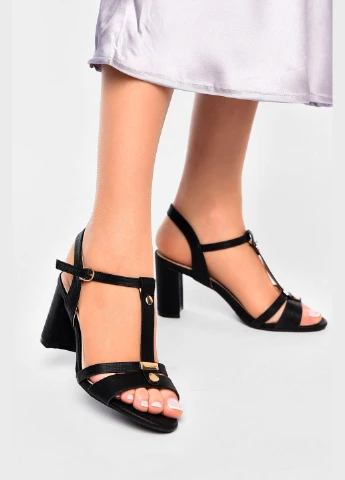 Босоніжки жіночі чорного кольору Let's Shop (332979868)
