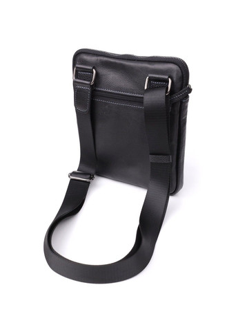 Сумка на плечо для мужчин из прочной зернистой кожи 23152 Черный Shvigel (362556850)