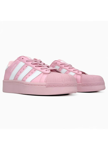 Розовые демисезонные кроссовки мужские adidas superstar xlg pink адидас суперстар No Brand