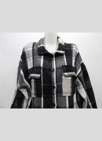 Сорочка-куртка щільна фірмова жіноча фланель Oversize UKR 50-54 105TR (тільки в зазначеному розмірі) Boohoo (317352641)