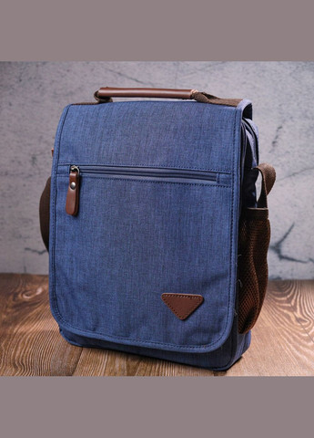 Сумка чоловіча через плече із текстилю 21264 Синя Vintage (302009042)