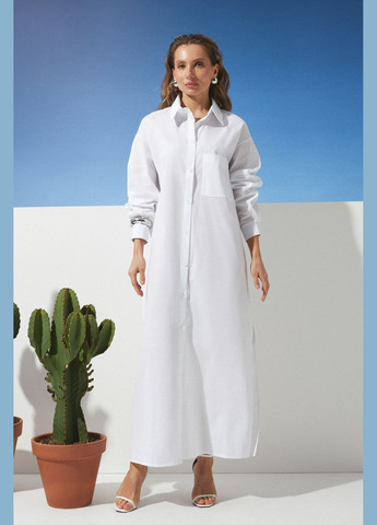 Білий повсякденний сукня ST-Seventeen однотонна