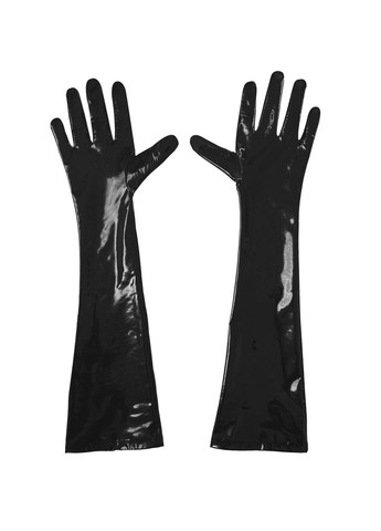 Чорний демісезонний глянсові вінілові рукавички lora, розмір, Art of Sex