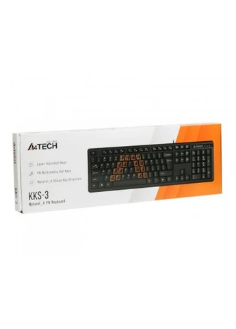 Клавиатура KKS-3 USB Black (4711421985864) A4Tech (400752889)