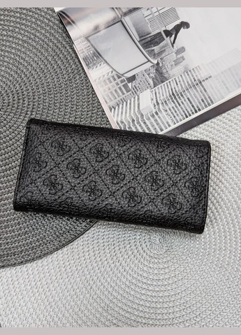 Гаманець Гесс великий стьоганий LUX чорний No Brand (317575409)