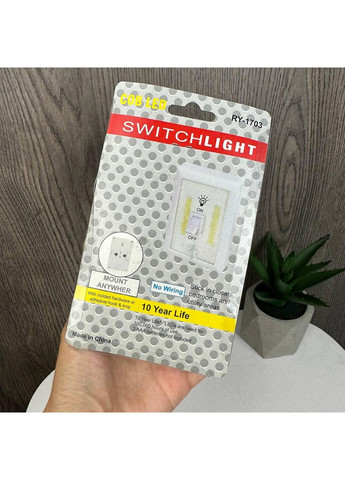 Світильник на батарейках світлодіодний білий портативний ліхтарик з магнітами та вимикачем для дому та вулиці ProDobro (363135864)