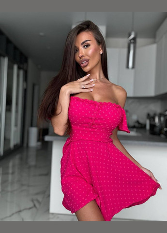 Малинова повсякденний сукня DK/DL Мода без кордонів однотонна