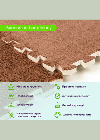 Пол-пазл плюшевый 30х30х1см (D) SW-00002082 Sticker Wall (359476907)