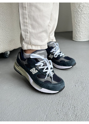 КРОСІВКИ ЖІНОЧІ NEW BALANCE 992 BLUE / WHITE НЬЮ БЕЛАНС 992 No Brand білі демісезони (367167347)