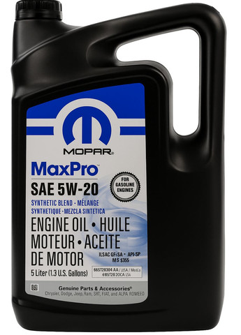 Моторное масло Maxpro SAE 5W-20 5 л (68518203AA) Mopar (367774909)