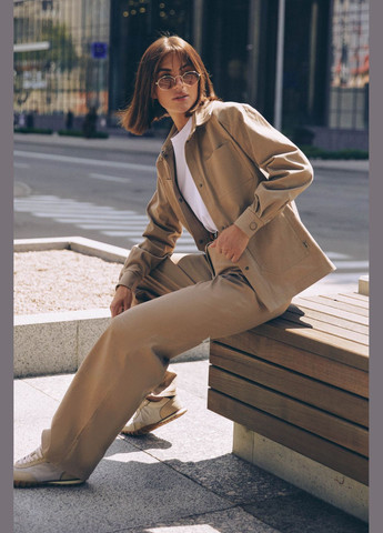 Коричневая повседневный рубашка однотонная ST-Seventeen