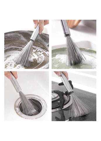 Щетка-скуббер из нержавеющей стали Многофункциональная No Brand (366818139)