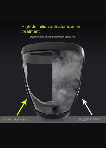 Затемнена захисна маска щиток для обличчя Face Shield BlackGrey No Brand (326065887)