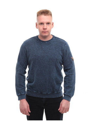 Синий свитшот мужской синий однотонный большой размер Jean Piere варенка (306816599)