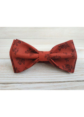 Красная галстук бабочка с розочками с нагрудным платком Major Style (366036905)