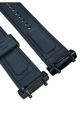 Ремешок Leather Silicone для часов Xiaomi Amazfit T-Rex 3 (W2323GL2N) – Black Primolux (332994246)