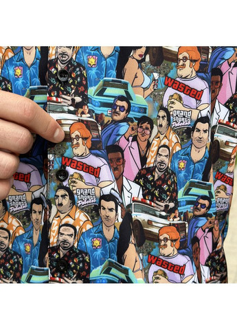 Голубой повседневный рубашка Pobedov