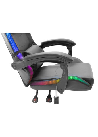 Геймерское кресло с RGB LED подсветкой (12 режимов), Grizzly (370617404)