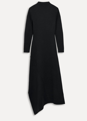Черное деловое платье Zara однотонное