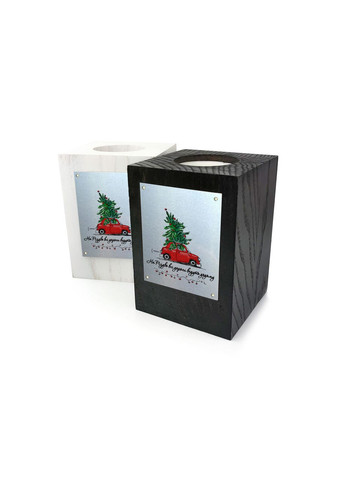 Деревянный подсвечник с металлической вставкой 6х10 см. "На Рождество все дороги ведут домой" Тур-Колекшн (316388092)