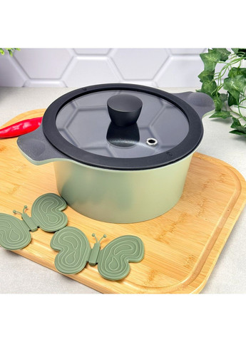 Кастрюля алюминиевая с антипригарным покрытием 2.5 л олива RG2108-20OL Zitrone Ringel (364195662)