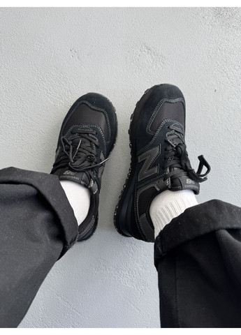 Кроссовки женские и мужские New Balance 574 Black | Нью Беланс 574 чёрные демисезоны (372129243)