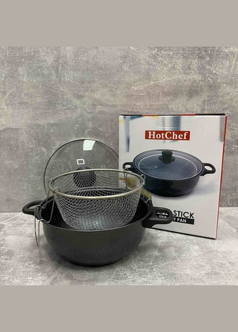 Фритюрница 24 см алюминиевая со стеклянной крышкой 24 FP A-Plus (317203798)