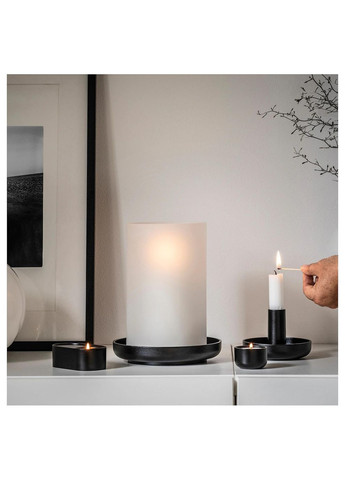 Підсвічник для чайної свічки ІКЕА HEDERVARD 3 см (20510623) IKEA (278407144)