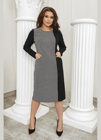 Чорно-білий святковий, повсякденний, кежуал сукня Zemal