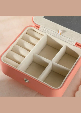 Стёганая шкатулка для украшений с зеркалом чёрного цвета No Brand (316680327)