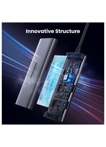 Концентратор USB3.1 Type-C to HDMIx2 4K60Hz (8k30Hz)/USB3.0x2/Type-C/PD 100W CM498 (15852) Ugreen USB3.1 Type-C to HDMIx2 4K60Hz (8k30Hz)/USB3.0x2/T (367592630)