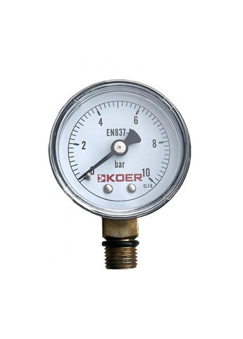 Манометр (0-10 Bar) Радиальный D 50мм, 1/4 Дюйма. No Brand (299898538)