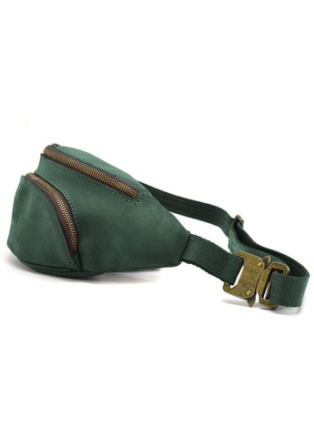 Сумка на пояс жіноча шкіряна бананка через плече для телефону та документів дорожня середня Зелений 40641 TARWA (361970421)