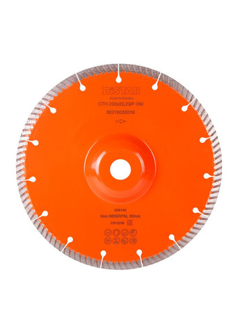 Алмазний диск 1A1R Turbo Laser CTH (230 х 2.3 мм, 22.23 мм) відрізний круг по граніту 30216032019 (10367) Distar (286422782)