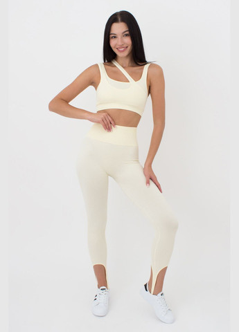 Топ с асимметричными бретелями Giulia Top Rib Co UP-00002664 milk (344451045)