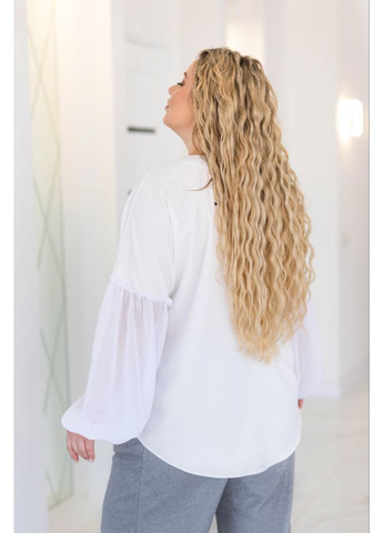 Белая блузка свободного кроя — замеры в описании Vione