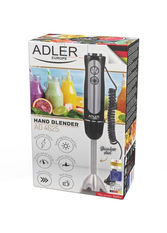 Блендер AD 4625 black ручной/ 1500Вт/ 5 быстрый/ без чаши/ Turbo/ Adler (362668474)
